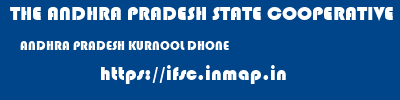 THE ANDHRA PRADESH STATE COOPERATIVE BANK LIMITED  ANDHRA PRADESH KURNOOL DHONE   ifsc code